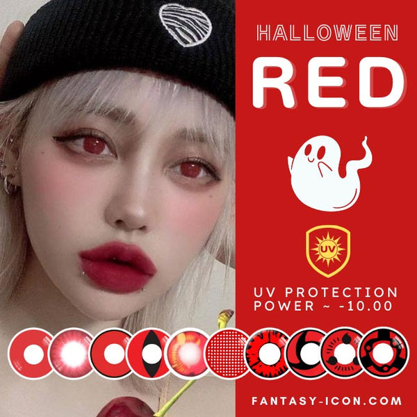 Halloween Red Contacts Cosplay Contact Lenses fantasyicon