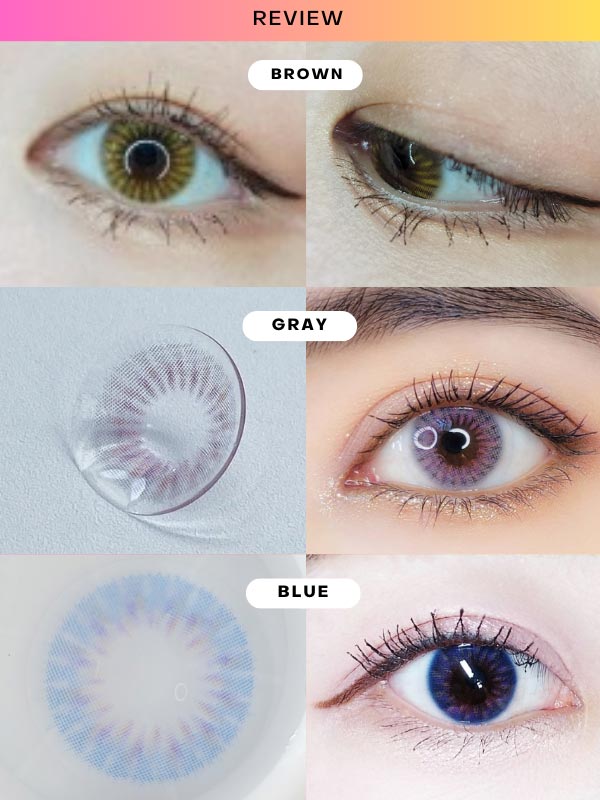 Harmony brown gray blue contacts Silicone hydrogel reveiw