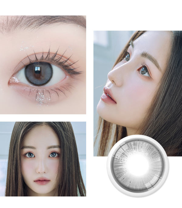 ANN ash gray color contacts grey