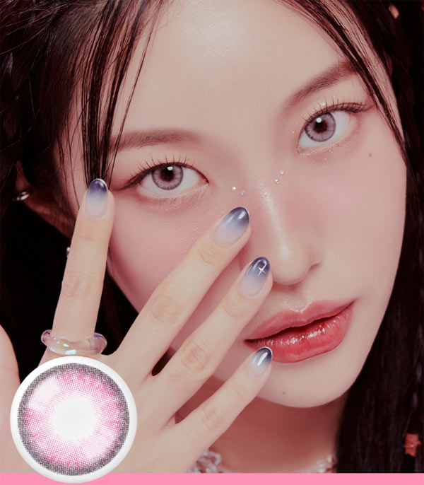 BLY pink colored contacts