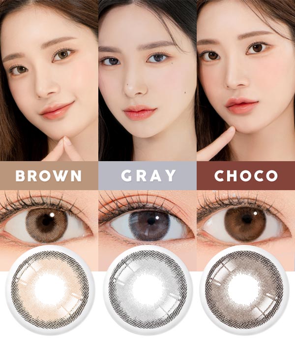 Gabby brown gray choco color contacts