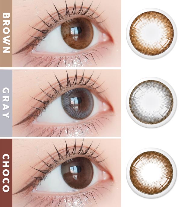 Hazel brown gray choco contacts MPC color lens