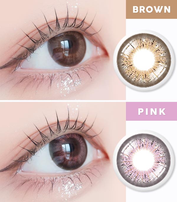 Victoria brown pink contacts puella monthly