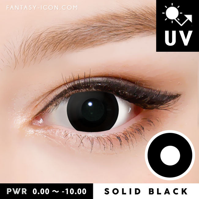 Halloween Black Contacts Cosplay Solid 