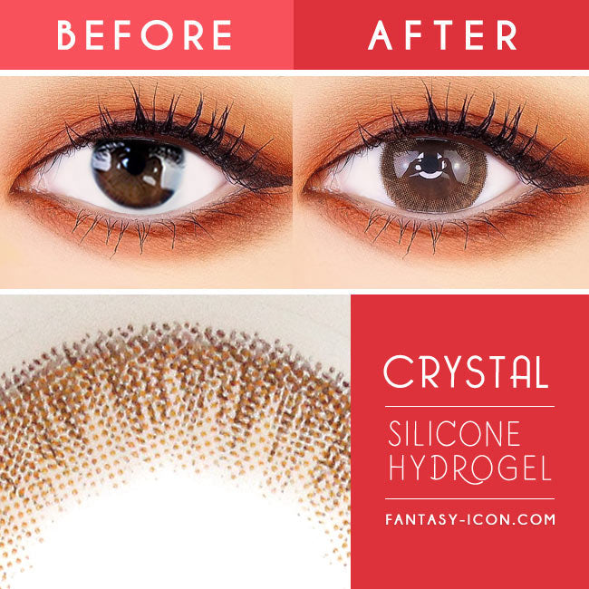 Crystal Silicone hydrogel Lens Brown Colored Contacts detail