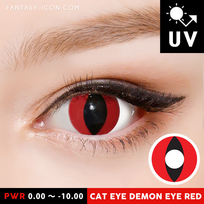 Demon Eye Red Contacts Halloween Lenses Cat eye 