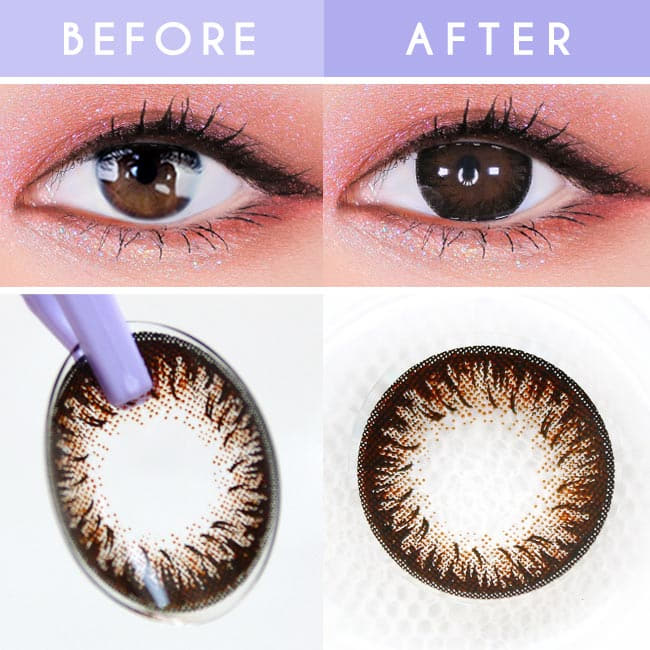 Disco Dali Brown Contacts for Hperopyia | farsightedness Detail