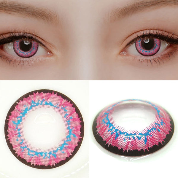 flower pink violet contacts