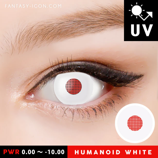 Humanoid White Contacts Halloween Lenses Cosplay