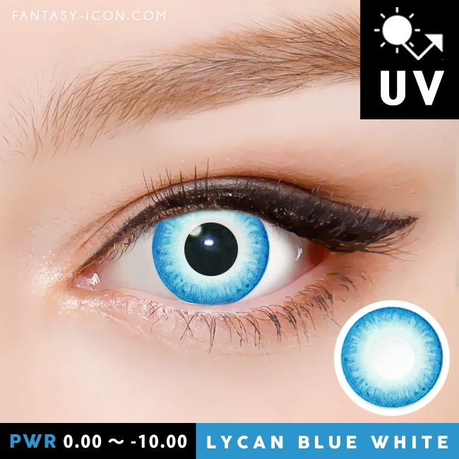 Lycan Blue white Contacts Halloween Underworld