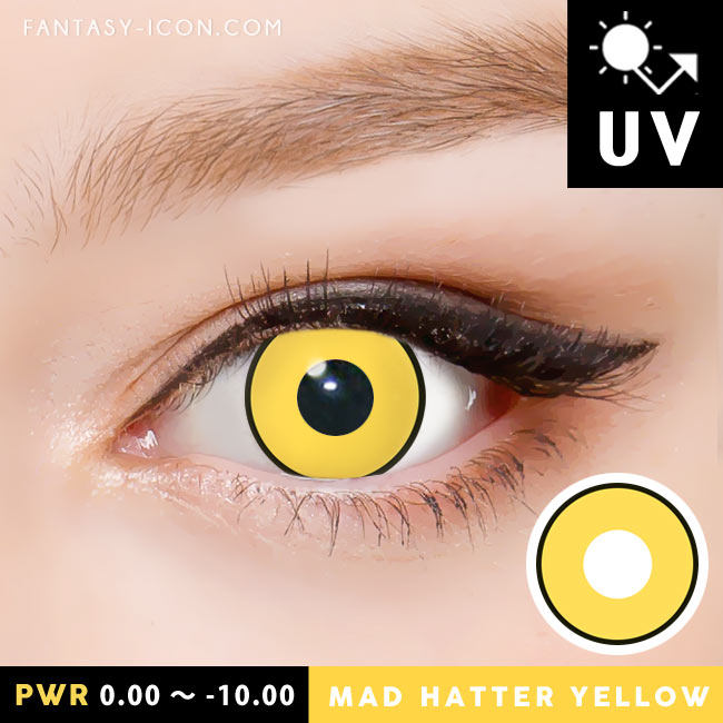 Mad Hatter Yellow Contacts Halloween Lenses Alice In Wonderland