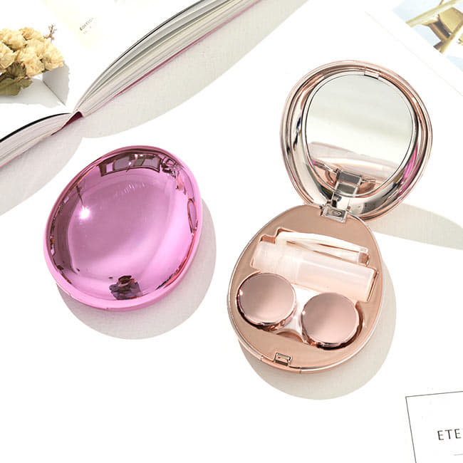 Mirror-Colorful-Contact-Lens-Case-Pink-Gold-Water-drop-Contact-Lens-Box