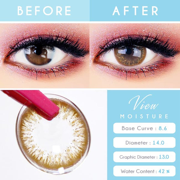 Natural Color Lens Moisture View Brown Contacts