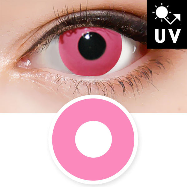 Halloween Pink Contacts Cosplay Solid Lenses Prescription