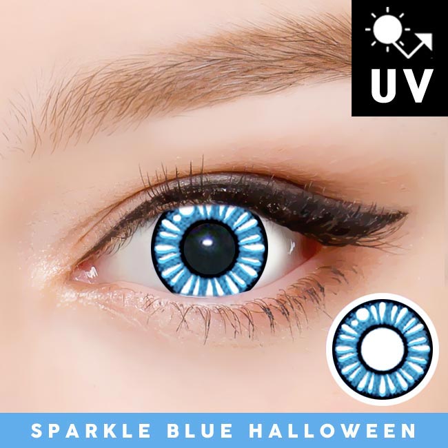 Sparkle Blue Halloween Contacts