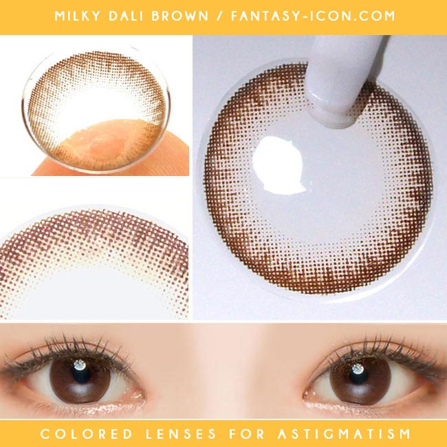 Toric Colored Contacts for Astigmatism - Milky Dali Brown Black 2