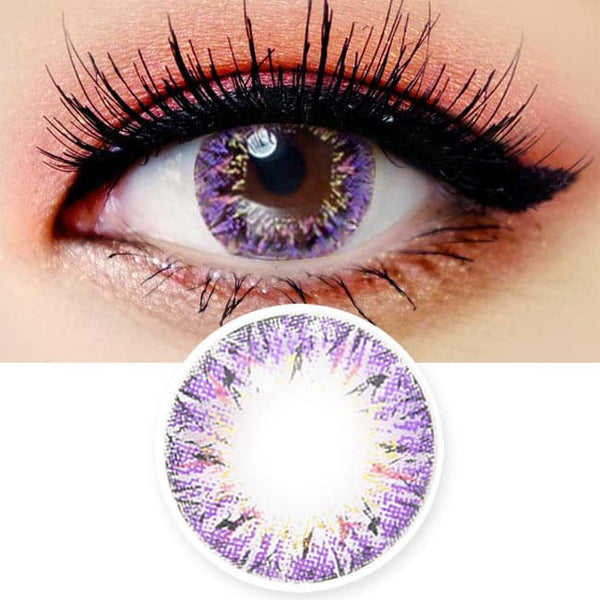   Colored Contacts Villea Blush Purple Violet - Circle Lenses