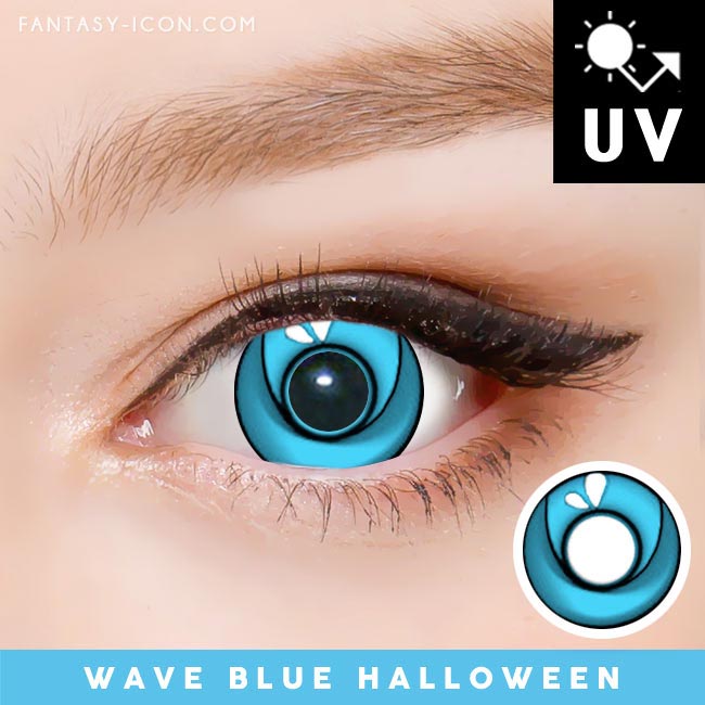 Wave Blue Halloween Contacts Anime Cosplay Lens