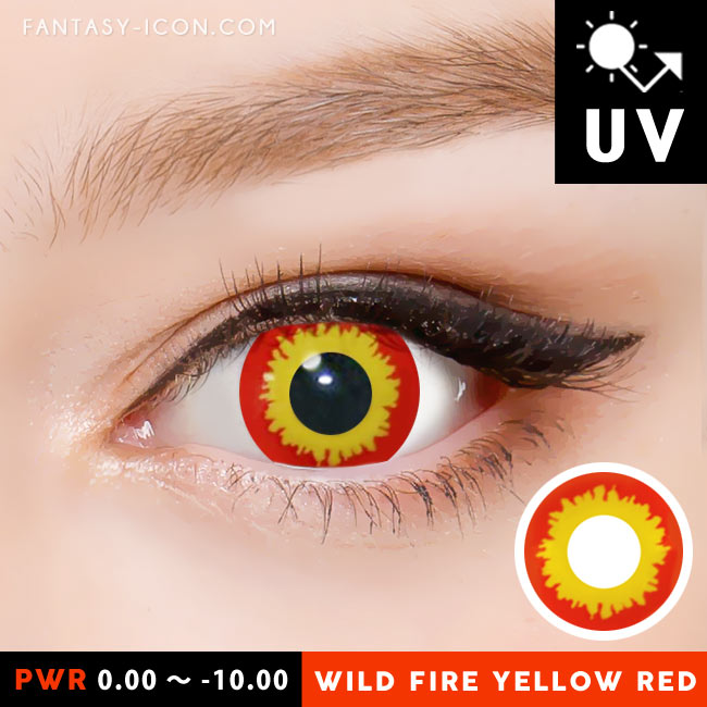 Wild Fire Yellow Red Contacts Halloween Lenses anime