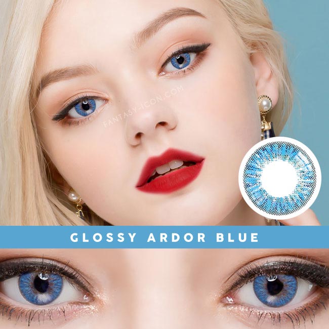 Glossy ardor Blue contacts | UV Blocking Contact lens