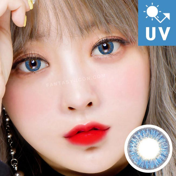 Glossy Ardor sapphire blue contacts 3tone UV Blocking fantasyicon