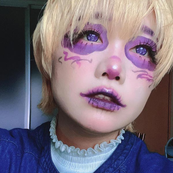 Halloween star mesh violet purple contacts cosplay  - Yearly