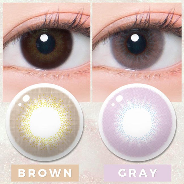 Silicone hydrogel peach seven GnG brown gray contacts - 6 months