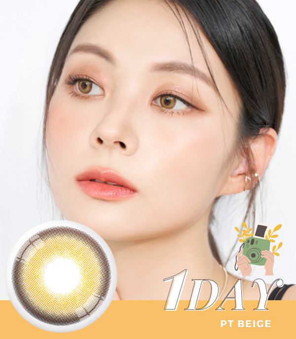 1DAY 10 Lenses PT beige contacts photogenic