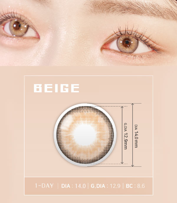 1day beige contacts BCP