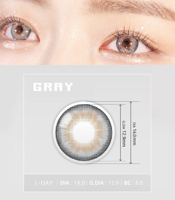 1day gray contacts BCP