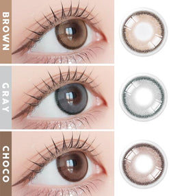 1DAY 10 Lenses Mellow brown gray choco contacts Daylook