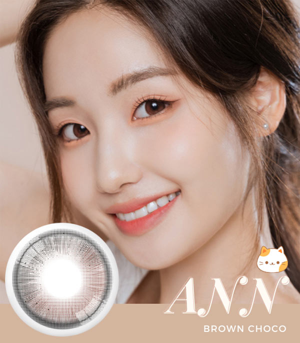 ANN brown choco color contacts anreen monthly