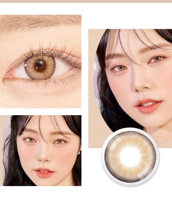 BCP 1day beige color contacts brown
