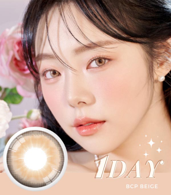 BCP 1day beige color contacts