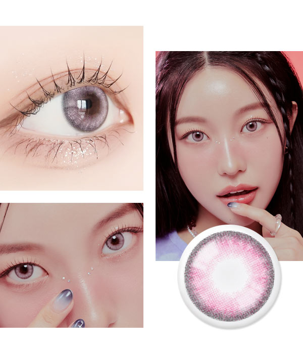 BLY pink color contacts violet