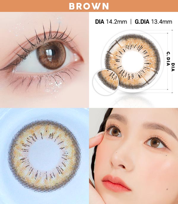 Candy brown contacts Silicone hydrogel