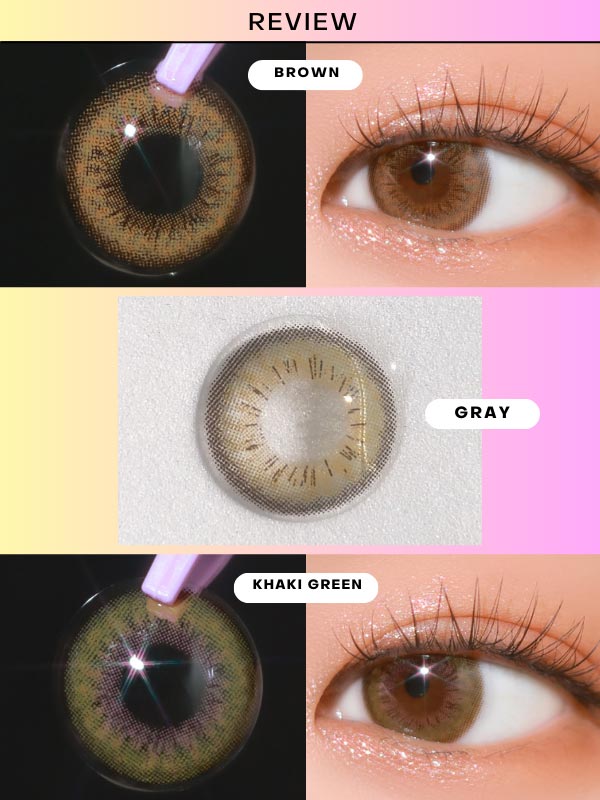 Candy brown gray green contacts Silicone hydrogel reveiw