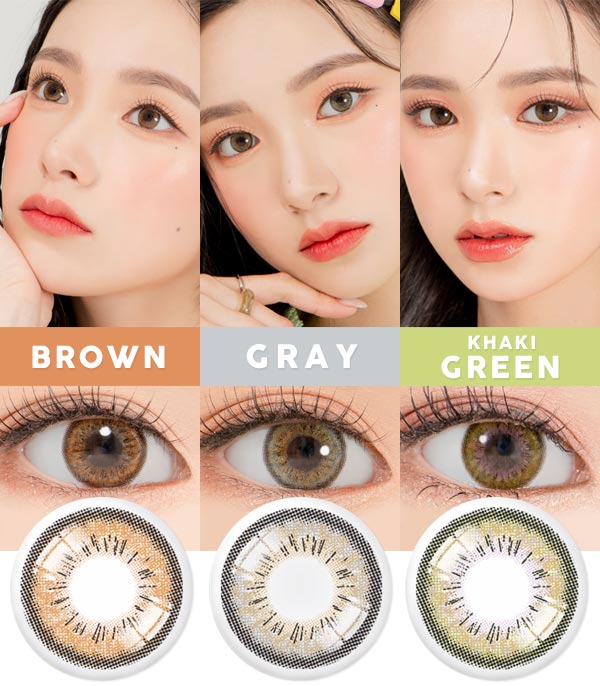 Candy brown gray green contacts Silicone hydrogel