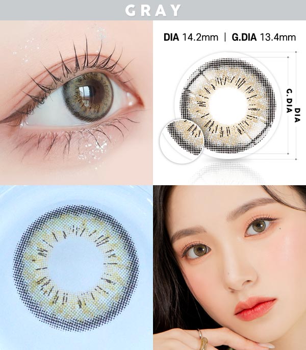 Candy gray contacts Silicone hydrogel