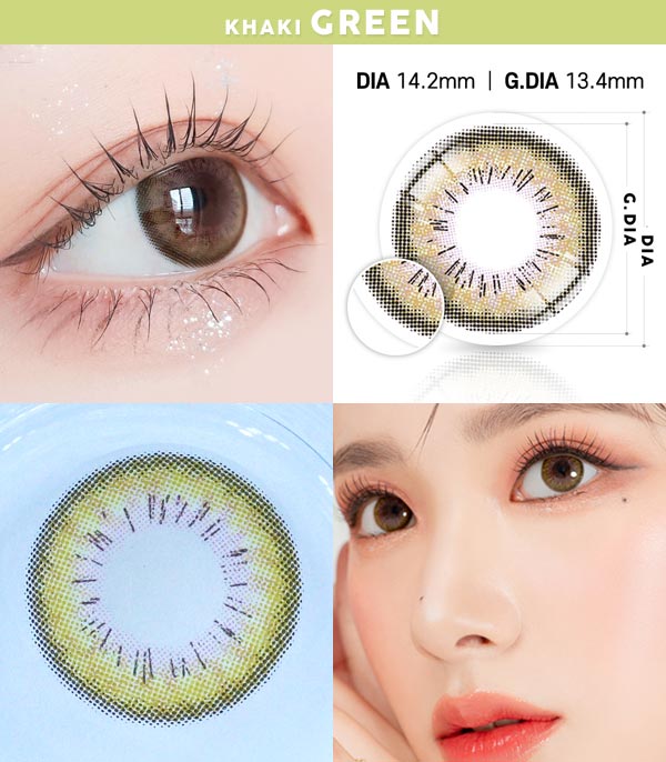 Candy khaki green contacts Silicone hydrogel