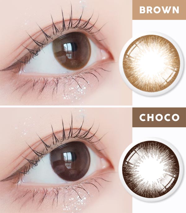 Cocoa choco brown contacts Iwwiny monthly