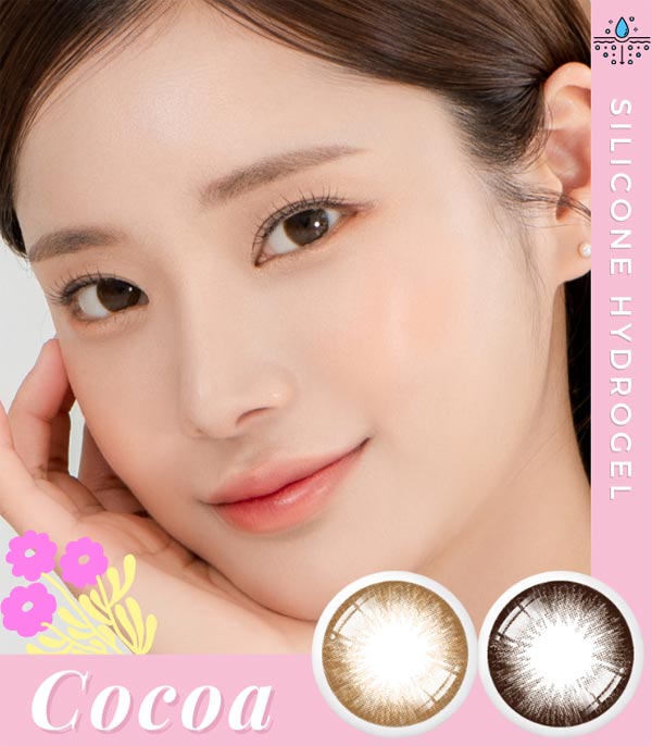 Cocoa choco brown contacts Silicone hydrogel