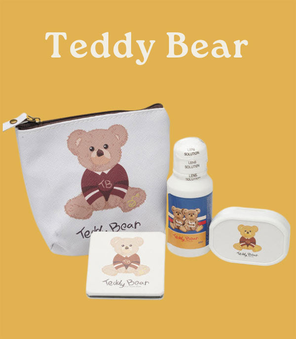 Contact Lens pouch set - Lens case+Contacts Solution+Mini bag+