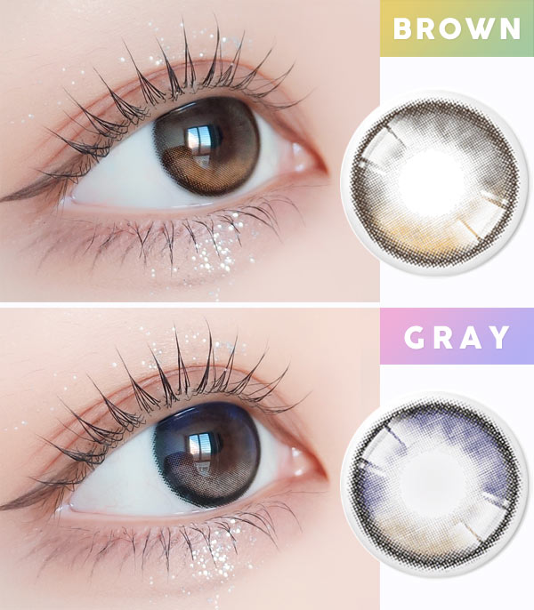 Dream space brown gray contacts Silicone hydrogel