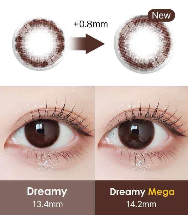 Mega Dreamy choco brown Contacts detail