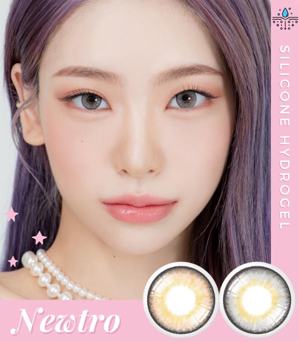 Newtro brown gray contacts Iwwitch-up monthly