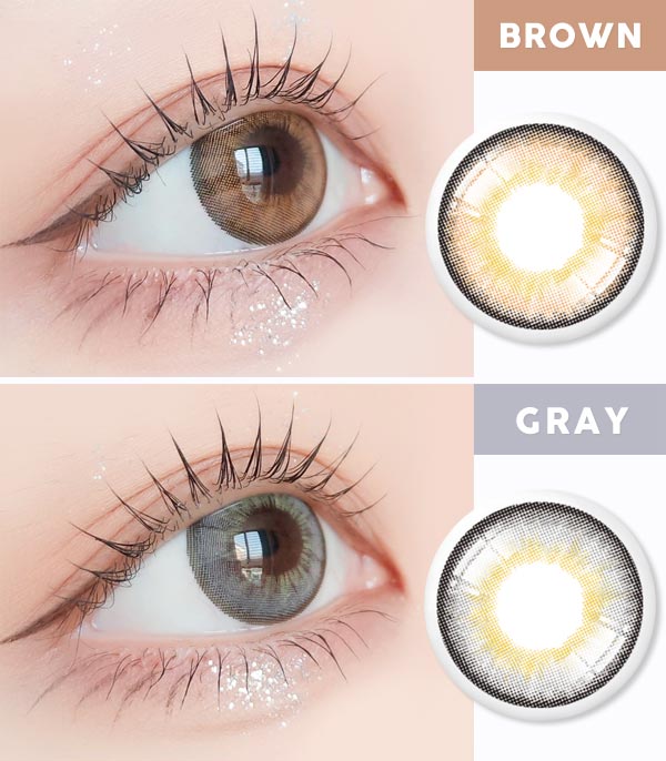 Newtro brown gray contacts Silicone-hydrogel