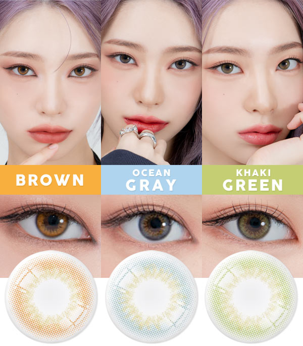 Real EVA colored contacts brown gray green