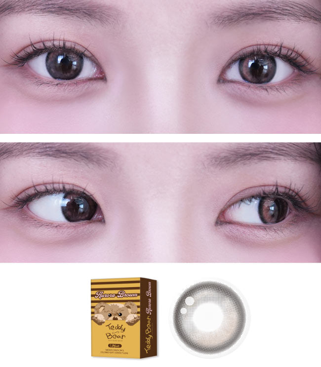 Enchanting Teddy Bear Aurora Brown Contact Lenses detail