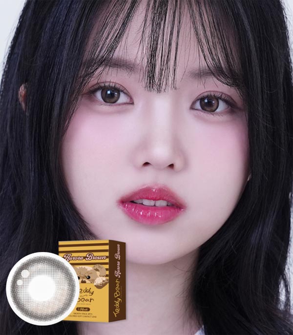 Teddy Bear Aurora Brown Contact Lenses model 2